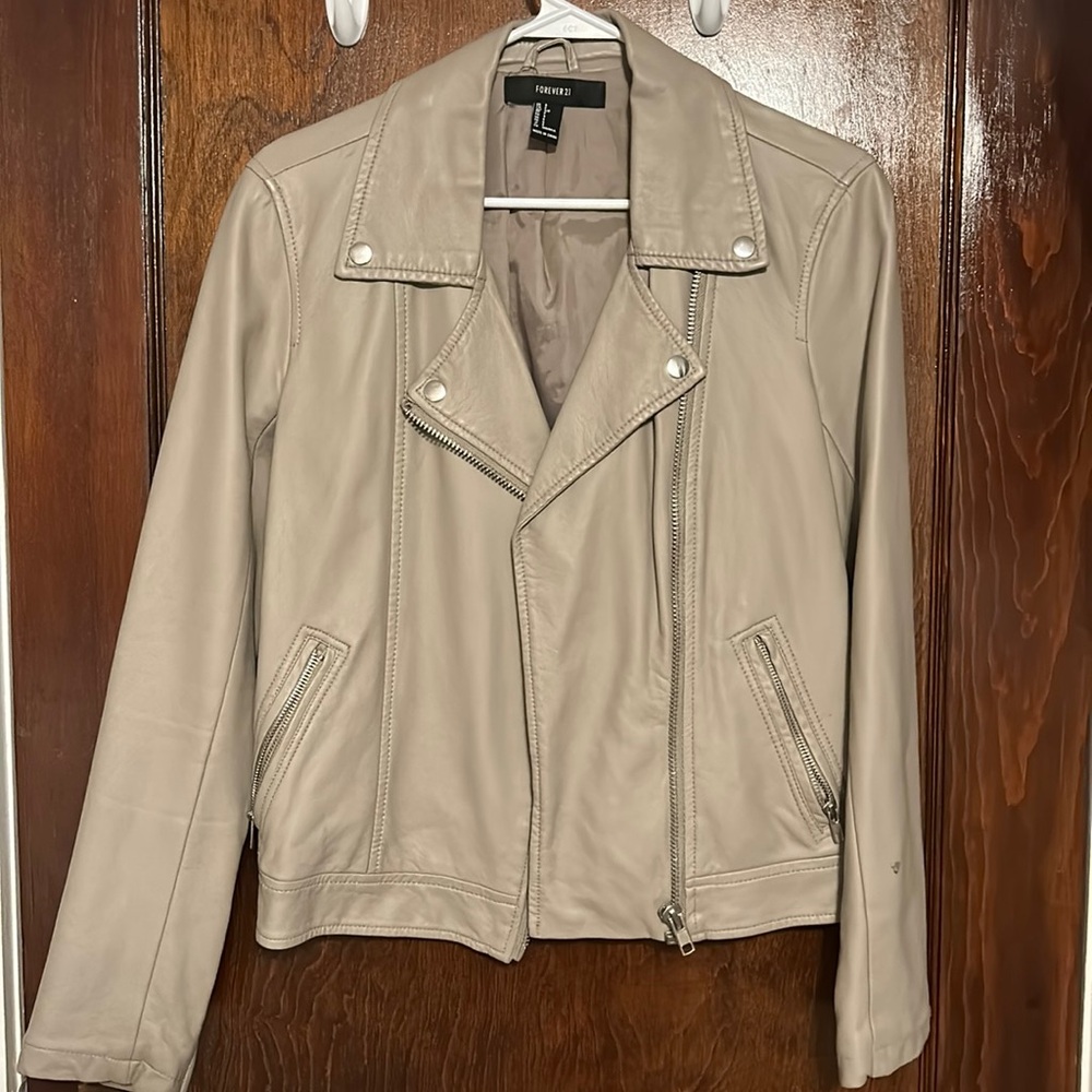 faux leather jacket forever 21